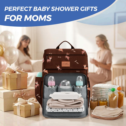 Baby Diaper Bag Backpack - Large Bag for Boys & Girls, Waterproof Diaper Backpack - Travel Diaper Bags w/Changing Pad, Baby Registry Search & Shower Gifts - Essentials Must Haves Newborn Stuff
