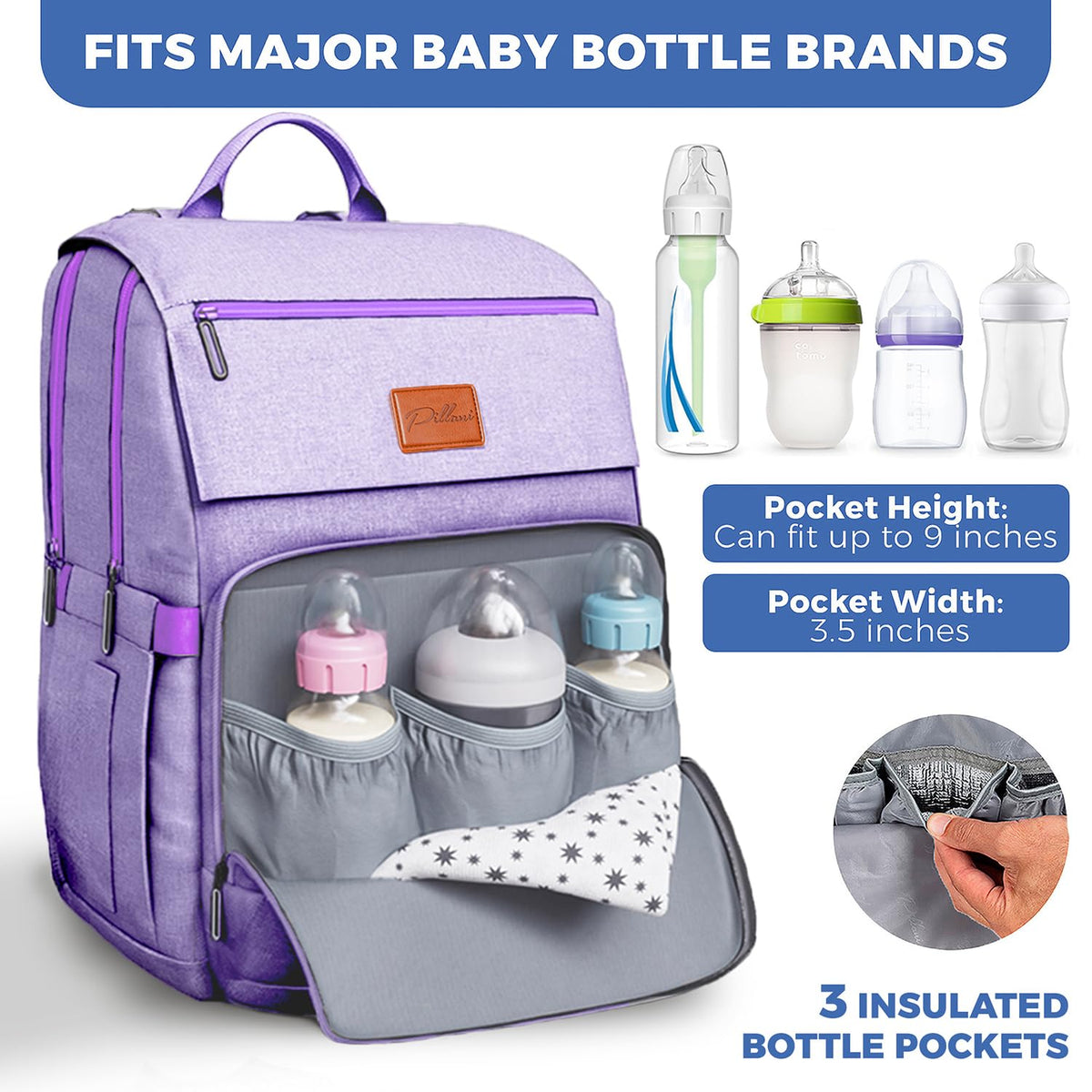 Baby Diaper Bag Backpack - Large Bag for Boys & Girls, Waterproof Diaper Backpack - Travel Diaper Bags w/Changing Pad, Baby Registry Search & Shower Gifts - Essentials Must Haves Newborn Stuff