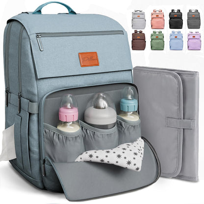 Baby Diaper Bag Backpack - Large Bag for Boys & Girls, Waterproof Diaper Backpack - Travel Diaper Bags w/Changing Pad, Baby Registry Search & Shower Gifts - Essentials Must Haves Newborn Stuff