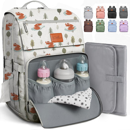 Baby Diaper Bag Backpack - Large Bag for Boys & Girls, Waterproof Diaper Backpack - Travel Diaper Bags w/Changing Pad, Baby Registry Search & Shower Gifts - Essentials Must Haves Newborn Stuff