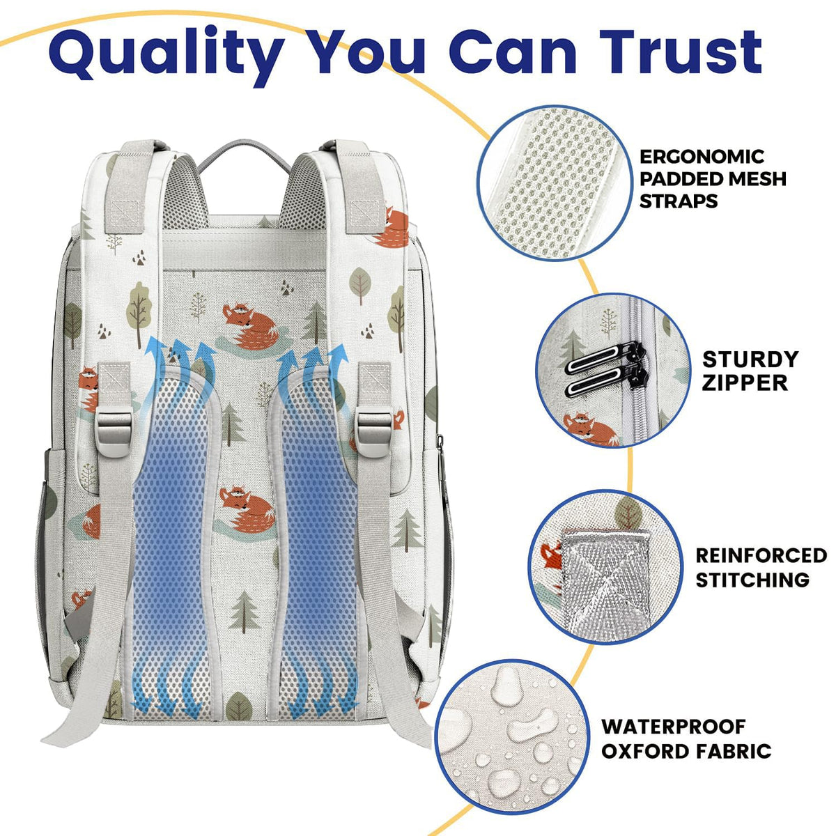 Baby Diaper Bag Backpack - Large Bag for Boys & Girls, Waterproof Diaper Backpack - Travel Diaper Bags w/Changing Pad, Baby Registry Search & Shower Gifts - Essentials Must Haves Newborn Stuff