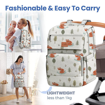 Baby Diaper Bag Backpack - Large Bag for Boys & Girls, Waterproof Diaper Backpack - Travel Diaper Bags w/Changing Pad, Baby Registry Search & Shower Gifts - Essentials Must Haves Newborn Stuff