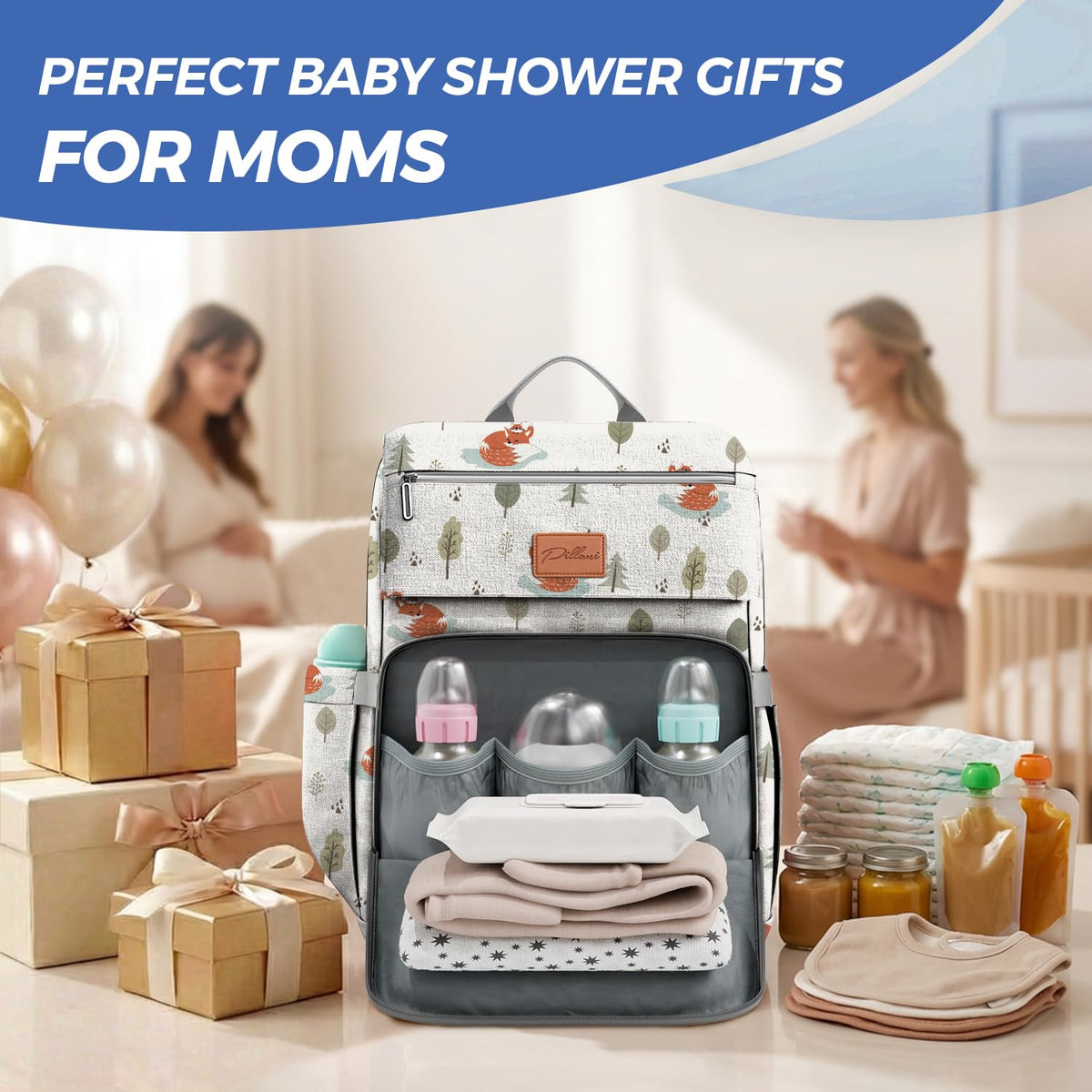 Baby Diaper Bag Backpack - Large Bag for Boys & Girls, Waterproof Diaper Backpack - Travel Diaper Bags w/Changing Pad, Baby Registry Search & Shower Gifts - Essentials Must Haves Newborn Stuff