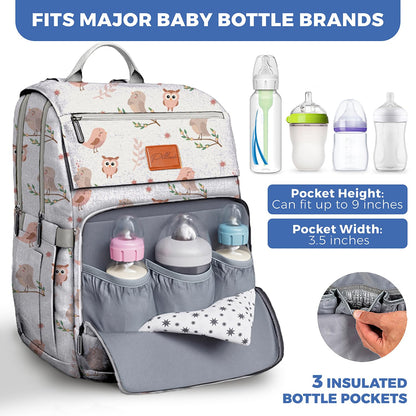 Baby Diaper Bag Backpack - Large Bag for Boys & Girls, Waterproof Diaper Backpack - Travel Diaper Bags w/Changing Pad, Baby Registry Search & Shower Gifts - Essentials Must Haves Newborn Stuff