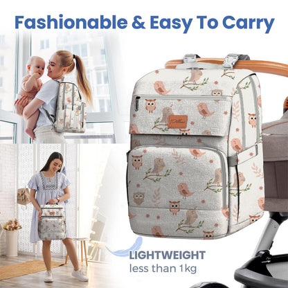 Baby Diaper Bag Backpack - Large Bag for Boys & Girls, Waterproof Diaper Backpack - Travel Diaper Bags w/Changing Pad, Baby Registry Search & Shower Gifts - Essentials Must Haves Newborn Stuff