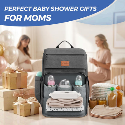 Baby Diaper Bag Backpack - Large Bag for Boys & Girls, Waterproof Diaper Backpack - Travel Diaper Bags w/Changing Pad, Baby Registry Search & Shower Gifts - Essentials Must Haves Newborn Stuff