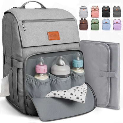 Baby Diaper Bag Backpack - Large Bag for Boys & Girls, Waterproof Diaper Backpack - Travel Diaper Bags w/Changing Pad, Baby Registry Search & Shower Gifts - Essentials Must Haves Newborn Stuff