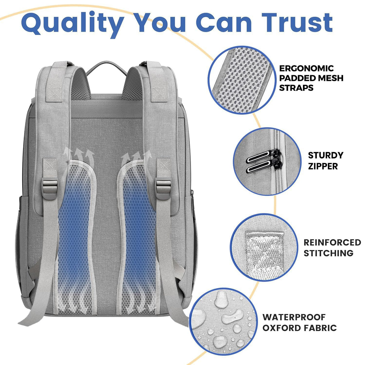 Baby Diaper Bag Backpack - Large Bag for Boys & Girls, Waterproof Diaper Backpack - Travel Diaper Bags w/Changing Pad, Baby Registry Search & Shower Gifts - Essentials Must Haves Newborn Stuff
