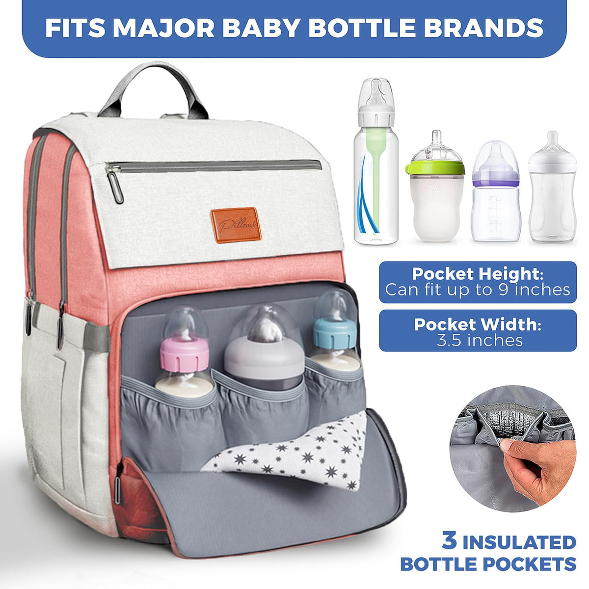 Baby Diaper Bag Backpack - Large Bag for Boys & Girls, Waterproof Diaper Backpack - Travel Diaper Bags w/Changing Pad, Baby Registry Search & Shower Gifts - Essentials Must Haves Newborn Stuff