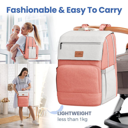 Baby Diaper Bag Backpack - Large Bag for Boys & Girls, Waterproof Diaper Backpack - Travel Diaper Bags w/Changing Pad, Baby Registry Search & Shower Gifts - Essentials Must Haves Newborn Stuff