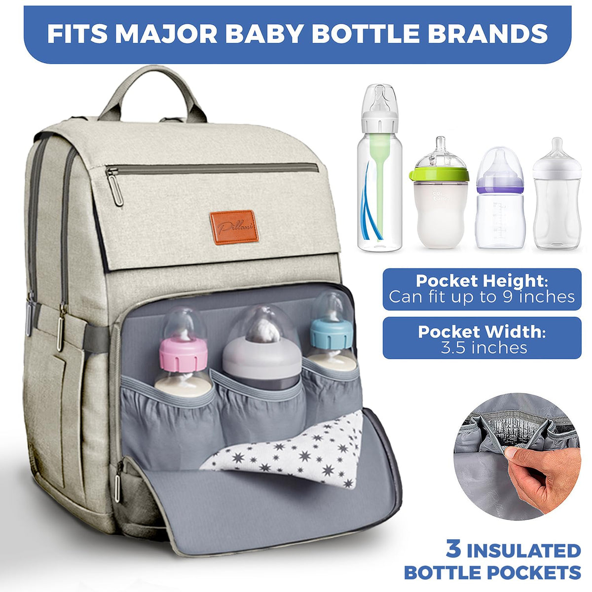 Baby Diaper Bag Backpack - Large Bag for Boys & Girls, Waterproof Diaper Backpack - Travel Diaper Bags w/Changing Pad, Baby Registry Search & Shower Gifts - Essentials Must Haves Newborn Stuff