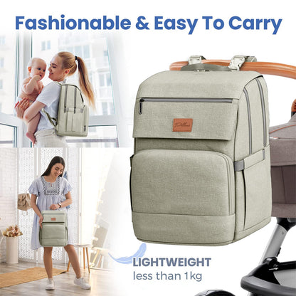 Baby Diaper Bag Backpack - Large Bag for Boys & Girls, Waterproof Diaper Backpack - Travel Diaper Bags w/Changing Pad, Baby Registry Search & Shower Gifts - Essentials Must Haves Newborn Stuff