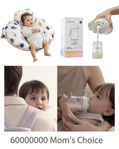 Portable Milk Warmer for Travel,Heating Modes for Breast Milk & Water, Portable Bottle Warmer with Fast Heating,16000mAh Long Battery Life for Baby on The Go,17 Oz for Travel