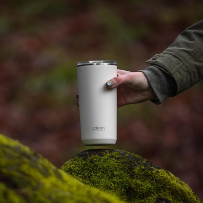THE CLEAN HYDRATION CO. Insulated Ceramic Coated Tumbler 20 oz | Spill Proof Lid | Vacuum Insulated | Keeps Beverages Taste Intact, Aqua