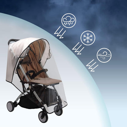 Stroller Rain Cover,Universal Stroller Accessory,Waterproof,Windproof Protection,Protect from Dust Snow,Baby Travel Weather Shield