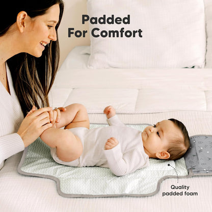 Portable Diaper Changing Pad and Baby Diaper Caddy Organizer - Waterproof Foldable Baby Changing Mat - Large Baby Organizer for Nursery, Foldable Baby Diaper Clutch