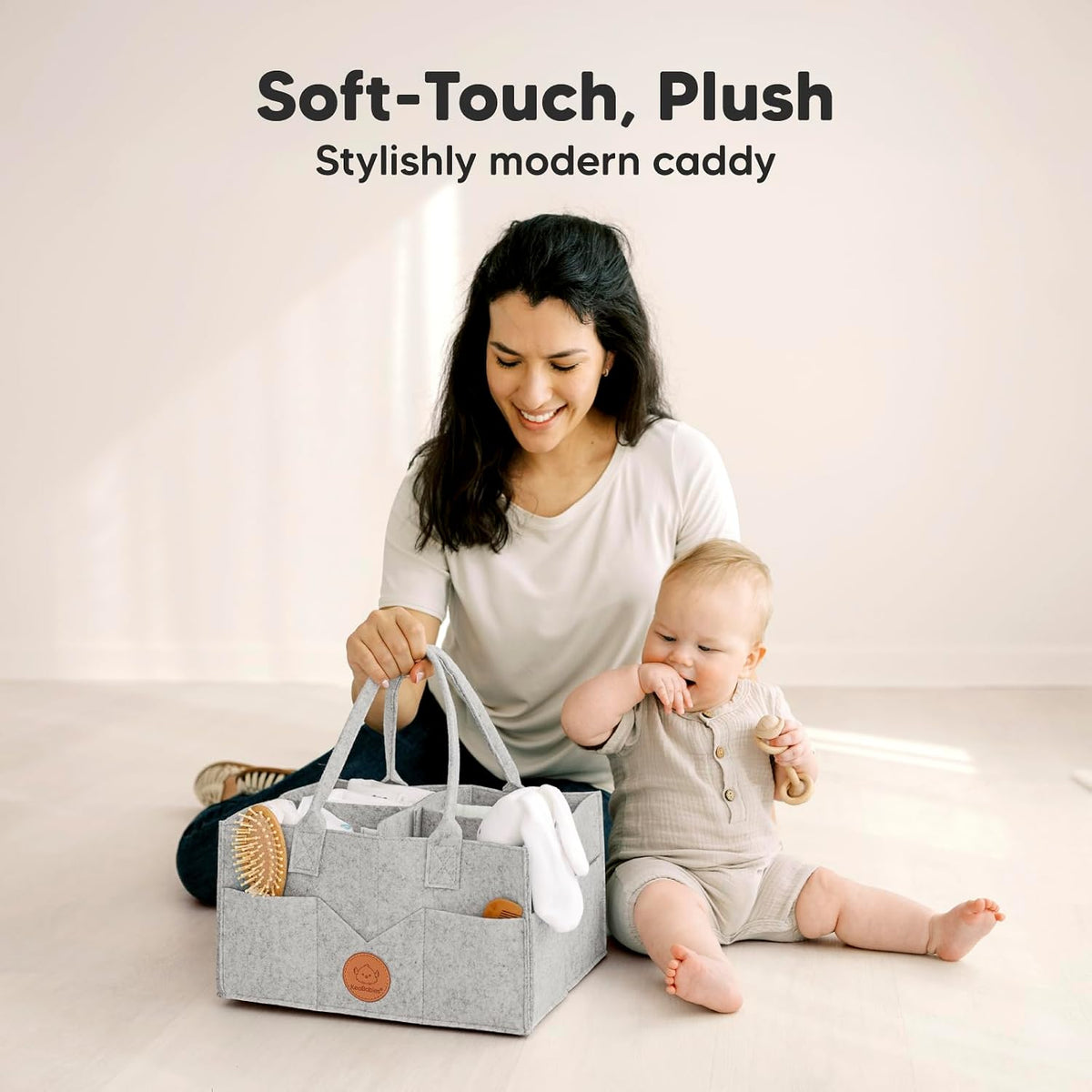 Portable Diaper Changing Pad and Baby Diaper Caddy Organizer - Waterproof Foldable Baby Changing Mat - Large Baby Organizer for Nursery, Foldable Baby Diaper Clutch