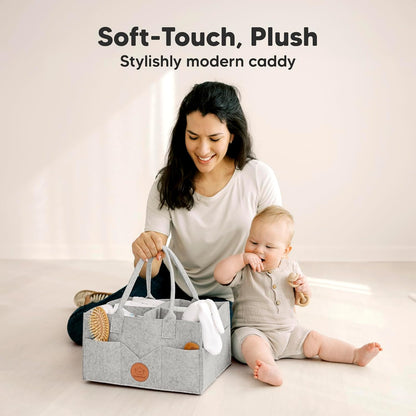 Portable Diaper Changing Pad and Baby Diaper Caddy Organizer - Waterproof Foldable Baby Changing Mat - Large Baby Organizer for Nursery, Foldable Baby Diaper Clutch