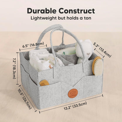 Portable Diaper Changing Pad and Baby Diaper Caddy Organizer - Waterproof Foldable Baby Changing Mat - Large Baby Organizer for Nursery, Foldable Baby Diaper Clutch