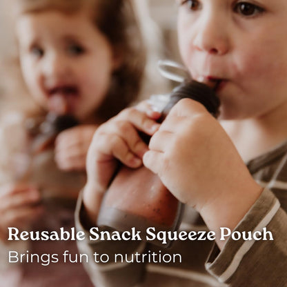 Silicone Yummy Pouch (4.5 oz) – Reusable Snack Pouch for Babies/Toddlers/Kids – Leak-Proof, Food-Grade Silicone: Freezer & Dishwasher Safe (1-PK)