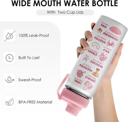 Christian Gifts for Women - I Can Do All Things Christ Water Bottle Water Bottle 18oz - Inspirational Religious Faith Gifts for Women - Christian Jesus God Bible Verse Prayer Gift for Christmas