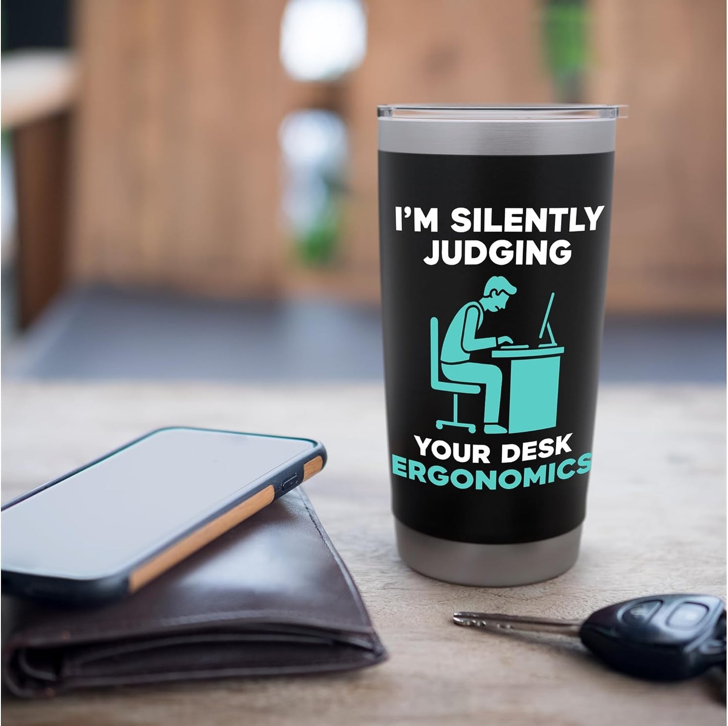 Silently Judging Desk Ergonomics Stainless Steel Insulated Tumbler