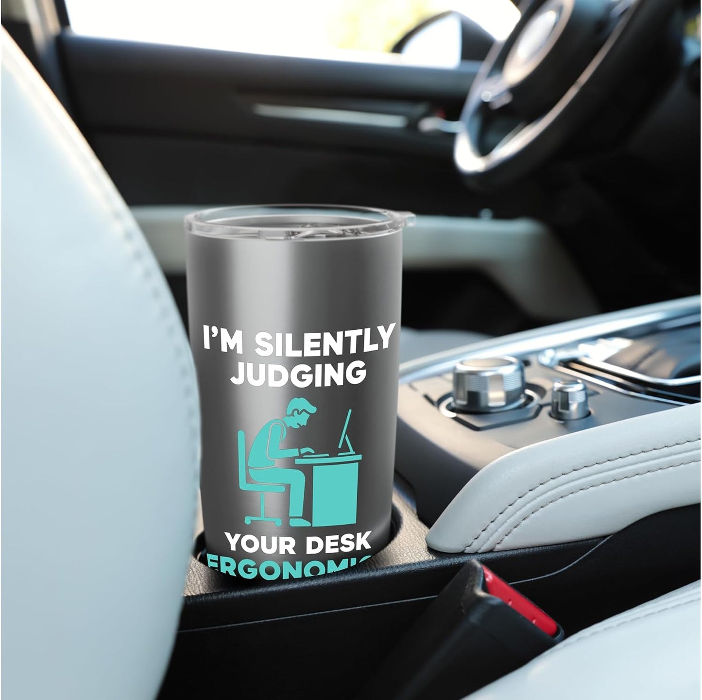 Silently Judging Desk Ergonomics Stainless Steel Insulated Tumbler