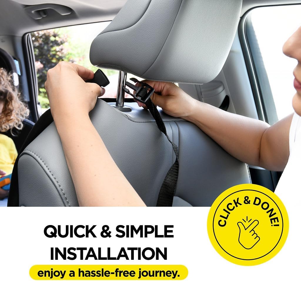Back Seat Cover for Kids, 2 Pack X-Large Waterproof Kick Mats Backseat Protector, Durable Car Seat Back Protectors for Vehicles to Protect from Dirt, Mud & Scratches, Fits Most SUVs and Vans