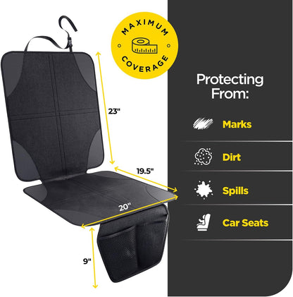 Back Seat Cover for Kids, 2 Pack X-Large Waterproof Kick Mats Backseat Protector, Durable Car Seat Back Protectors for Vehicles to Protect from Dirt, Mud & Scratches, Fits Most SUVs and Vans