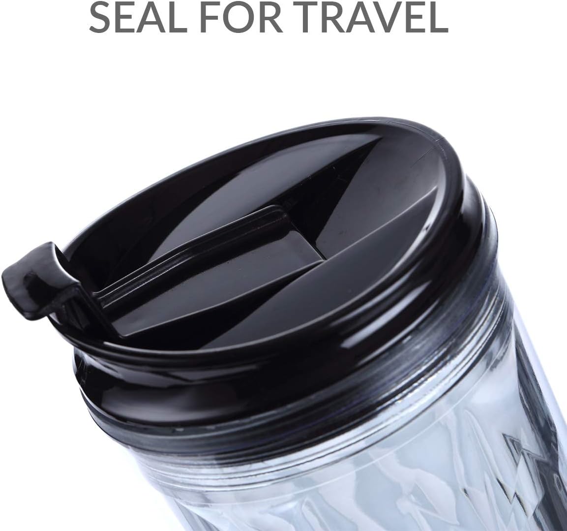 Crystal Click & Seal Shake Tumbler Cup for Hot or Cold Drinks - 22 oz (Purple Amethyst)