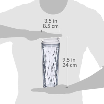 Crystal Click & Seal Shake Tumbler Cup for Hot or Cold Drinks - 22 oz (Purple Amethyst)