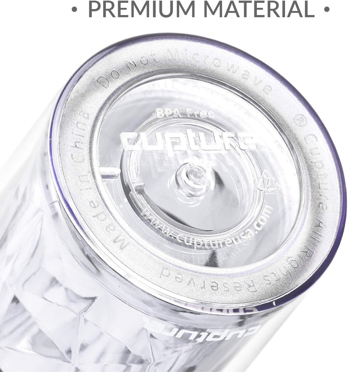 Crystal Click & Seal Shake Tumbler Cup for Hot or Cold Drinks - 22 oz (Purple Amethyst)