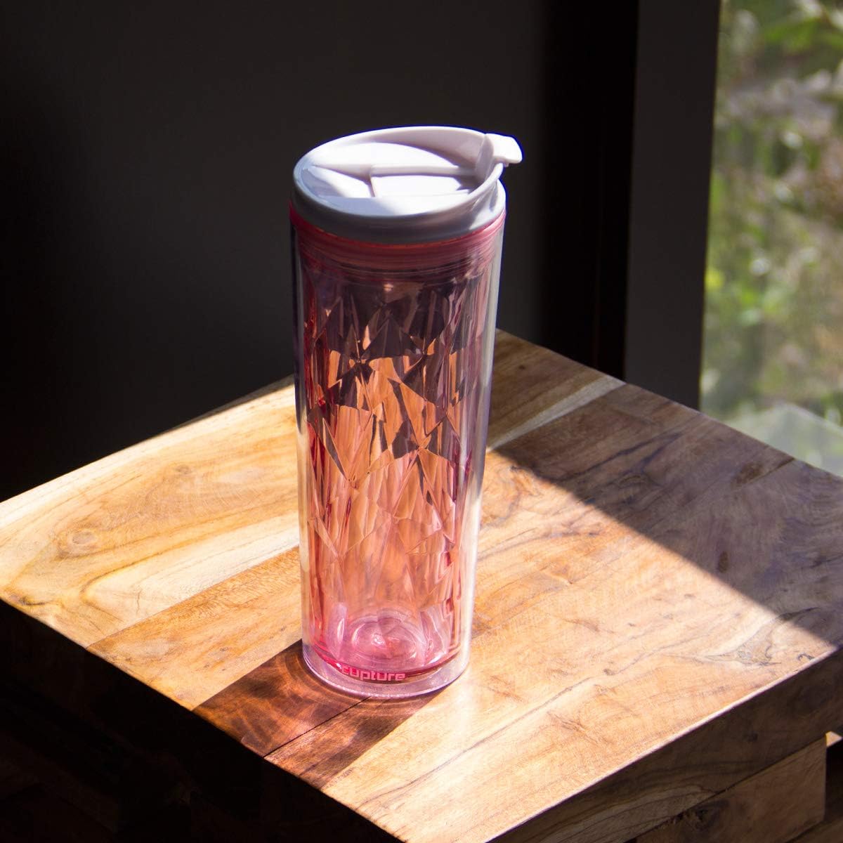 Crystal Click & Seal Shake Tumbler Cup for Hot or Cold Drinks - 22 oz (Purple Amethyst)