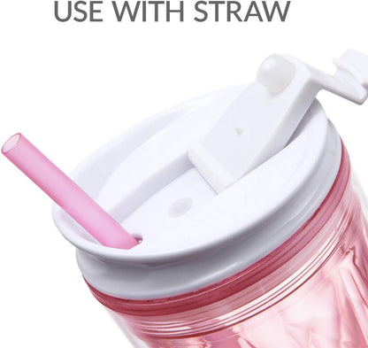 Crystal Click & Seal Shake Tumbler Cup for Hot or Cold Drinks - 22 oz (Purple Amethyst)