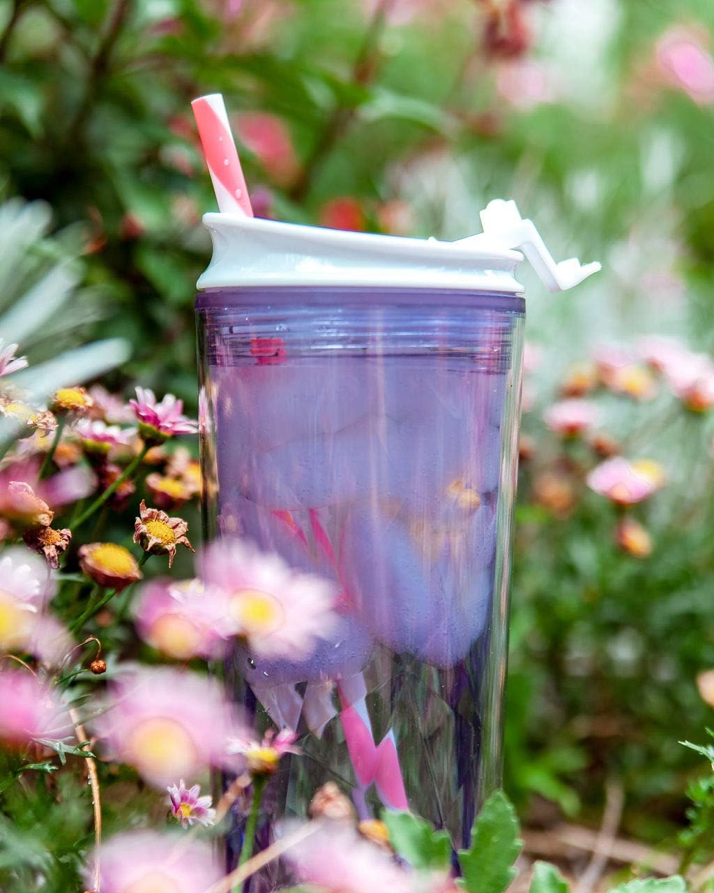 Crystal Click & Seal Shake Tumbler Cup for Hot or Cold Drinks - 22 oz (Purple Amethyst)