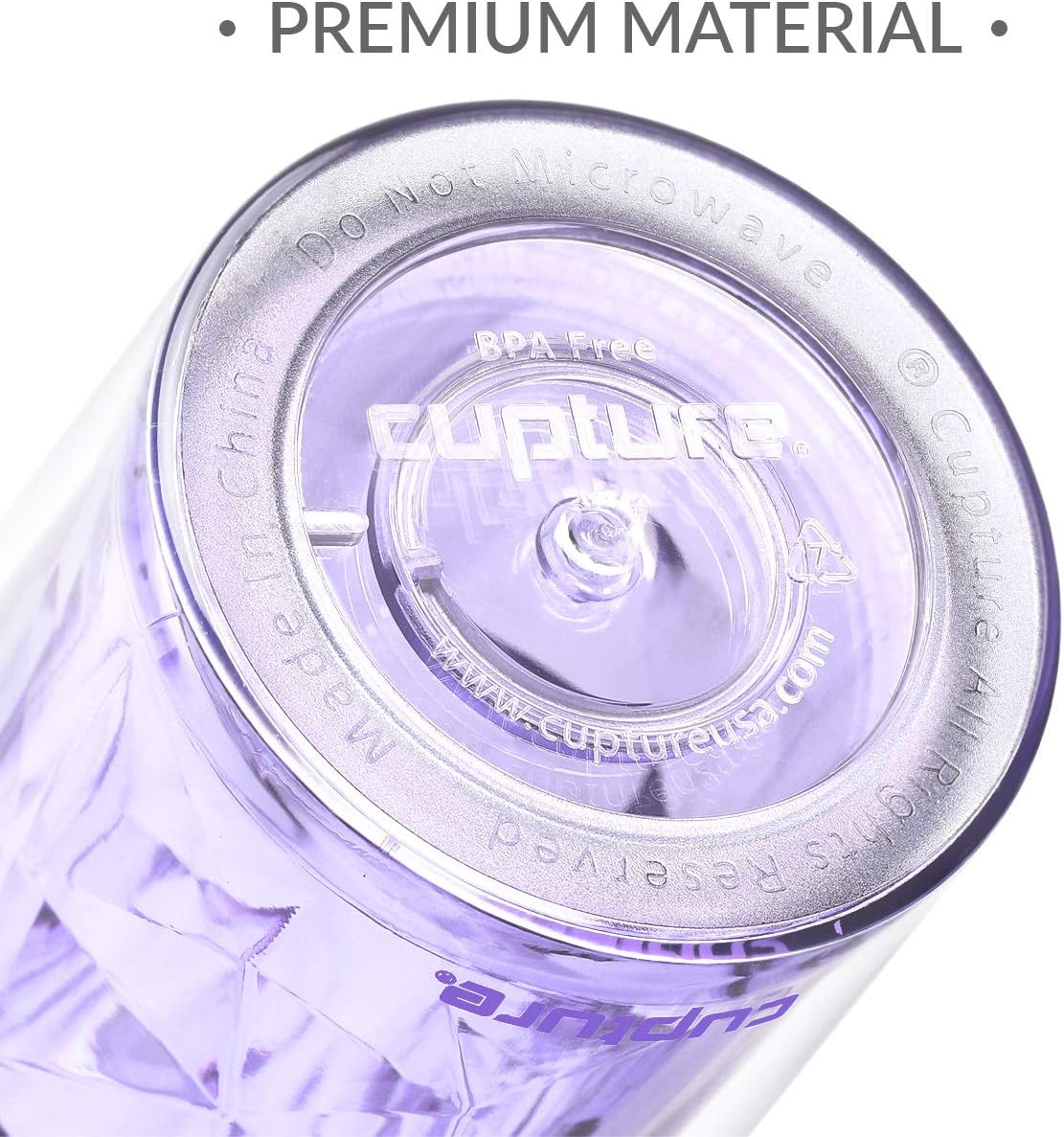Crystal Click & Seal Shake Tumbler Cup for Hot or Cold Drinks - 22 oz (Purple Amethyst)