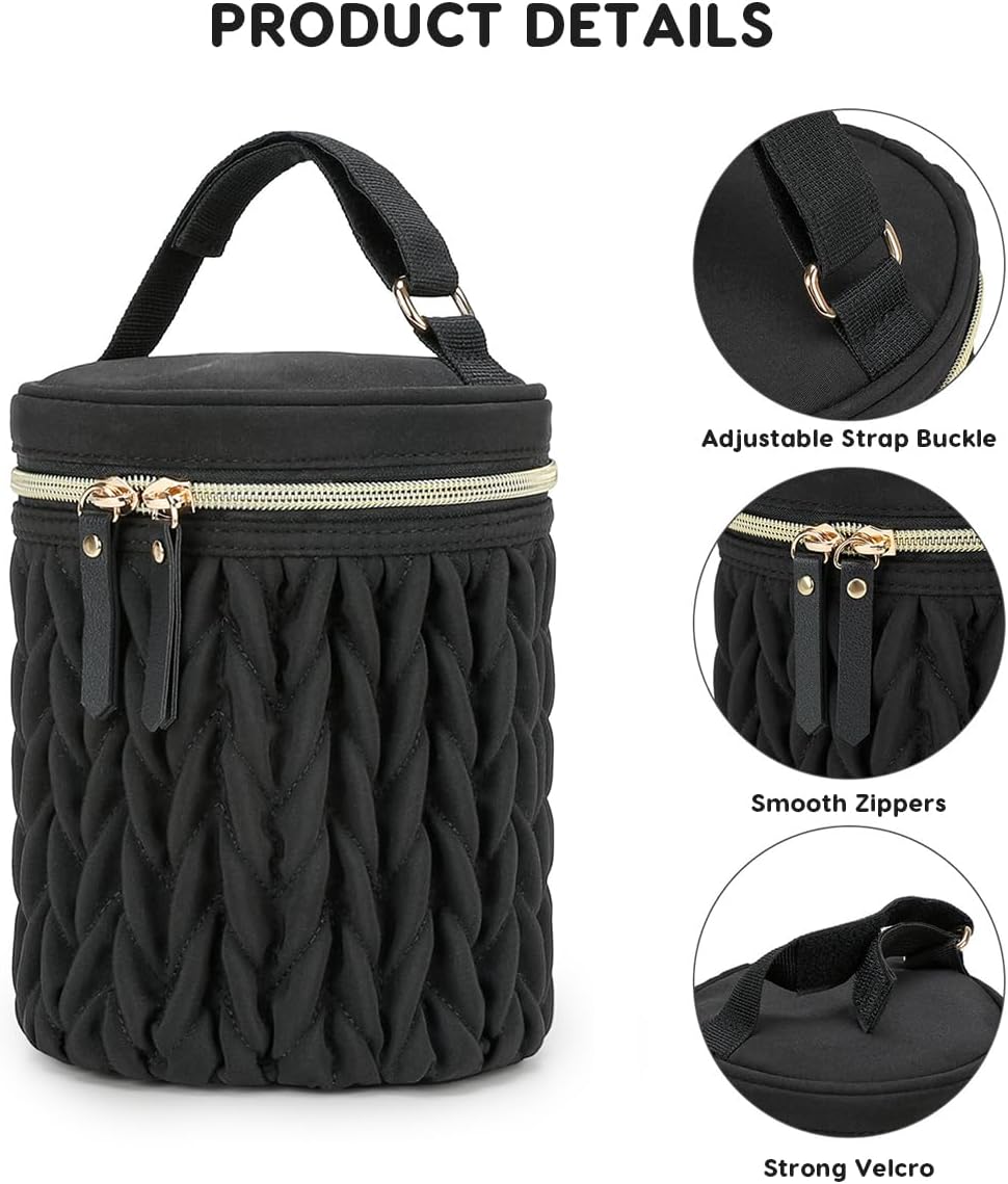 Multifunctional Insulated Baby Bottle Bag,Waterproof Thermal Bottle Tote Bag Portable Travel Breastmilk Cooler Bags Milk Bottles Holder Storage Bags for Daycare Outdoor(Khaki)