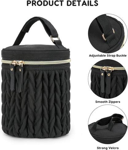 Multifunctional Insulated Baby Bottle Bag,Waterproof Thermal Bottle Tote Bag Portable Travel Breastmilk Cooler Bags Milk Bottles Holder Storage Bags for Daycare Outdoor(Khaki)