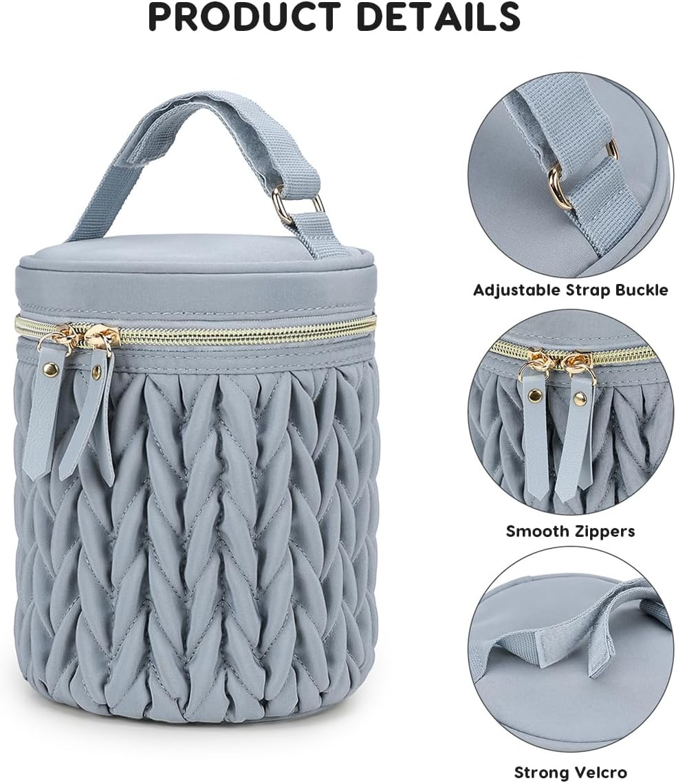 Multifunctional Insulated Baby Bottle Bag,Waterproof Thermal Bottle Tote Bag Portable Travel Breastmilk Cooler Bags Milk Bottles Holder Storage Bags for Daycare Outdoor(Khaki)