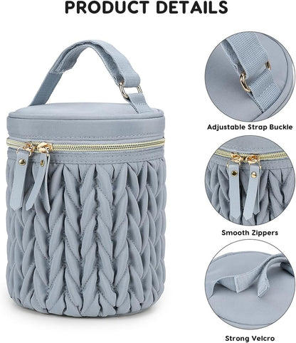 Multifunctional Insulated Baby Bottle Bag,Waterproof Thermal Bottle Tote Bag Portable Travel Breastmilk Cooler Bags Milk Bottles Holder Storage Bags for Daycare Outdoor(Khaki)