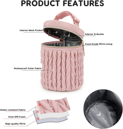 Multifunctional Insulated Baby Bottle Bag,Waterproof Thermal Bottle Tote Bag Portable Travel Breastmilk Cooler Bags Milk Bottles Holder Storage Bags for Daycare Outdoor(Khaki)