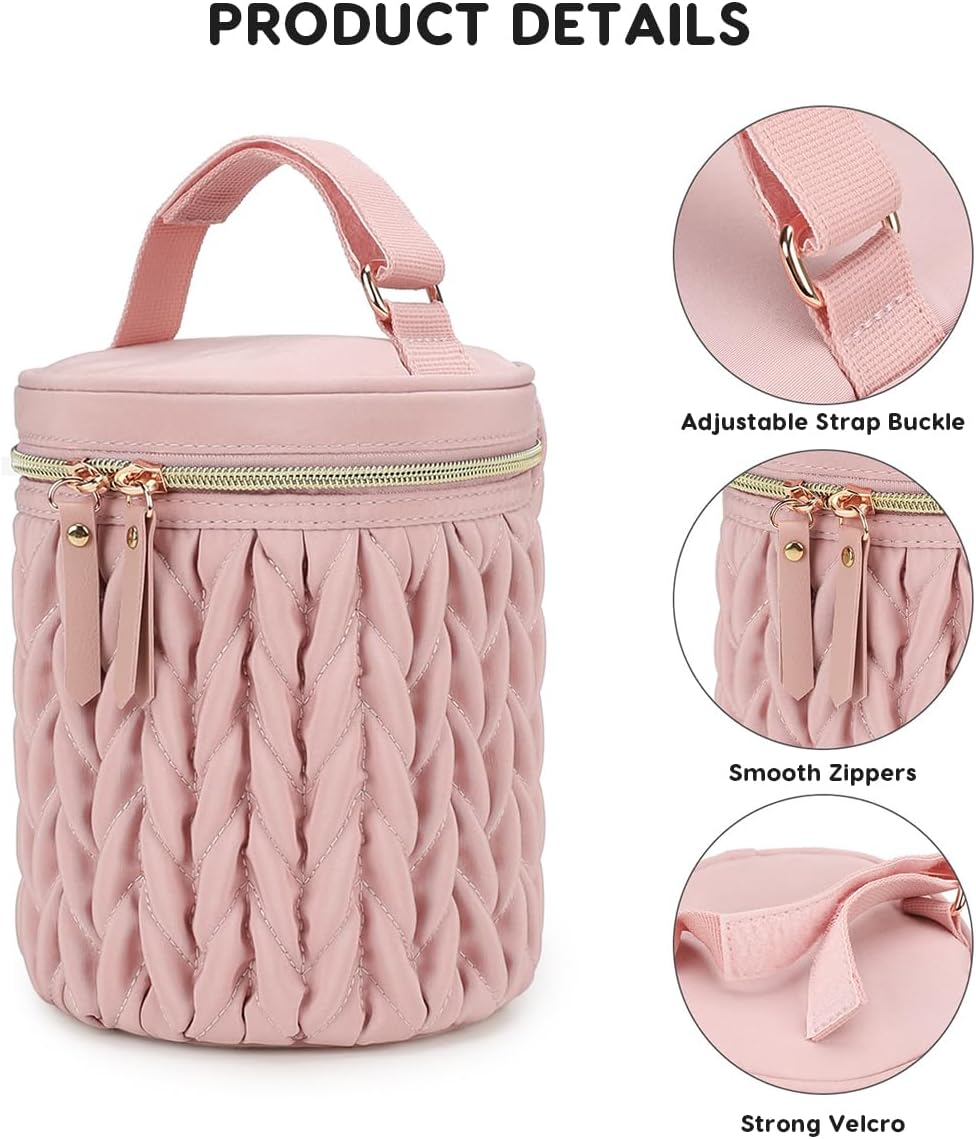 Multifunctional Insulated Baby Bottle Bag,Waterproof Thermal Bottle Tote Bag Portable Travel Breastmilk Cooler Bags Milk Bottles Holder Storage Bags for Daycare Outdoor(Khaki)