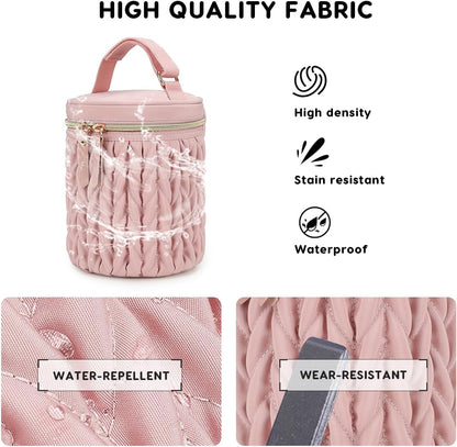 Multifunctional Insulated Baby Bottle Bag,Waterproof Thermal Bottle Tote Bag Portable Travel Breastmilk Cooler Bags Milk Bottles Holder Storage Bags for Daycare Outdoor(Khaki)
