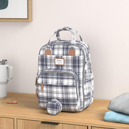 Diaper Bag Backpack-Multifunction Travel Baby Diaper Bag with Changing Pad, Insulated Bottle Holders & Pacifier Case, Large Capacity, Waterproof, Gray