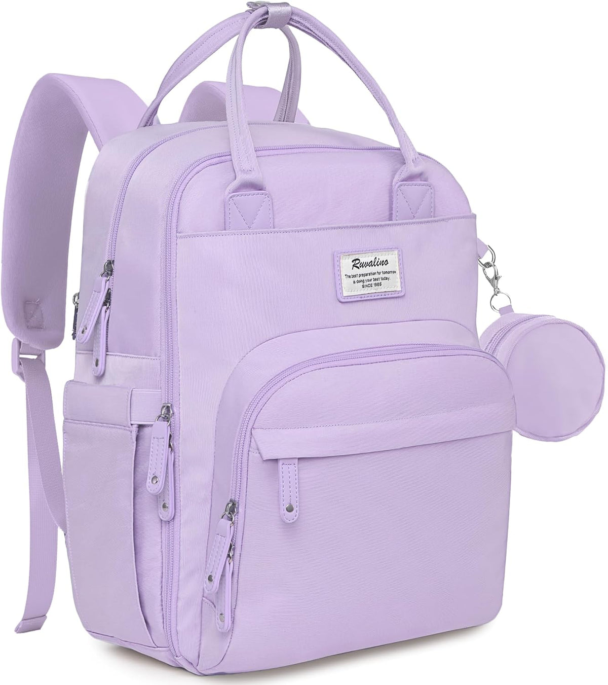 Diaper Bag Backpack-Multifunction Travel Baby Diaper Bag with Changing Pad, Insulated Bottle Holders & Pacifier Case, Large Capacity, Waterproof, Gray