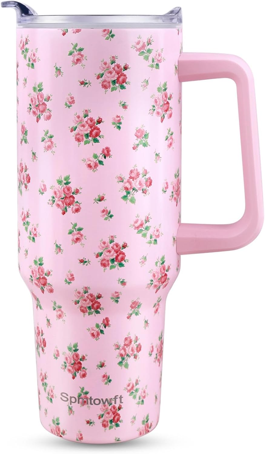 40oz Travel Tumbler with Handle and Straw, Water Bottle with Carrier Bag