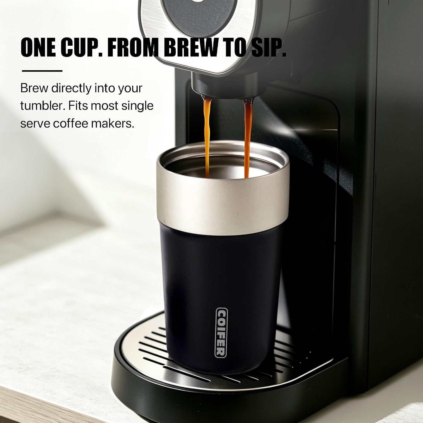 Travel Coffee Mug Insulated Tumbler, Pink | Stainless Steel Coffee Cup for Office, Commute and Home, Wide Mouth Easy Clean Design