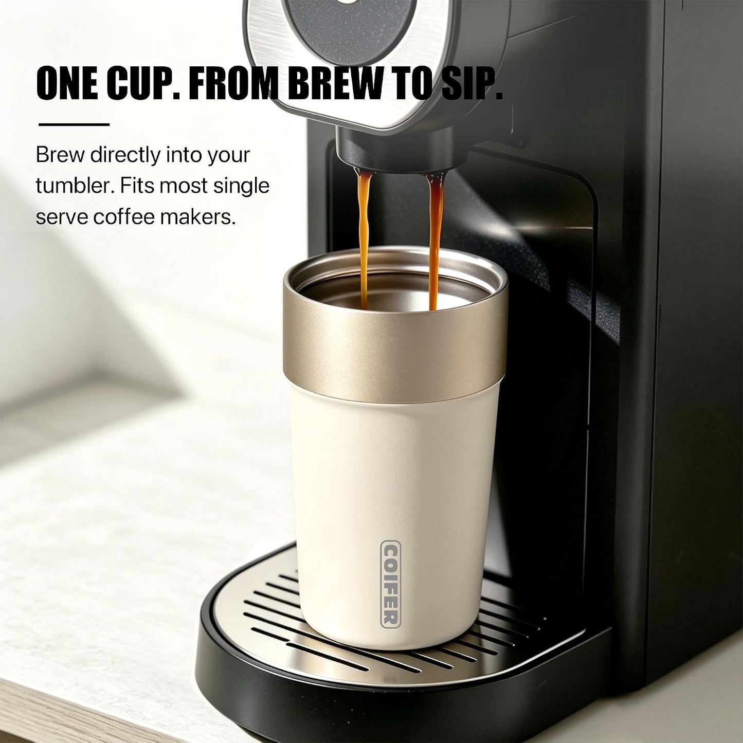 Travel Coffee Mug Insulated Tumbler, Pink | Stainless Steel Coffee Cup for Office, Commute and Home, Wide Mouth Easy Clean Design