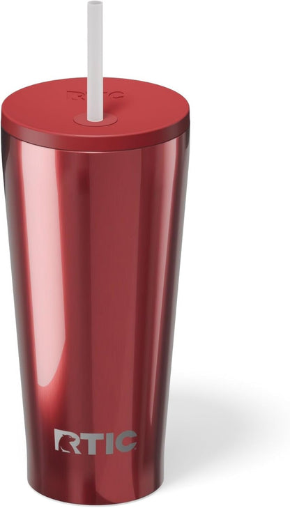 28oz Everyday Tumbler, Insulated, Ceramic Lined, Black | with Lid and Straw, Portable Metal Cup for Hot and Cold Drinks, Coffee, Car, Camping and Travel, Stainless Steel