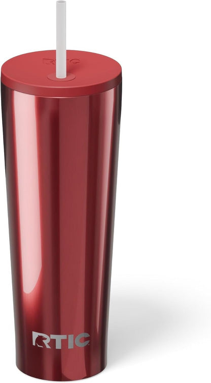 28oz Everyday Tumbler, Insulated, Ceramic Lined, Black | with Lid and Straw, Portable Metal Cup for Hot and Cold Drinks, Coffee, Car, Camping and Travel, Stainless Steel